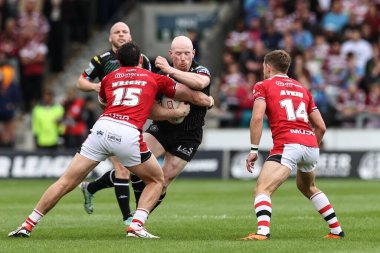 Wigan Warriors takımından Liam Farrell, Salford Red Devils - Wigan Warriors maçında Salford Red Devils - Wigan Warriors maçında Salford Red Devils - Salford Community Stadyumu, Eccles, Birleşik Krallık 