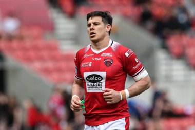 Salford Red Devils takımından Shane Wright, Salford Red Devils - Wigan Warriors maçında Salford Community Stadyumu, Eccles, Birleşik Krallık, 26 Mayıs 2024 