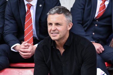 Paul Rowley Head Coach of Salford Red Devils looks on during the Betfred Super League Round 12 match Salford Red Devils vs Wigan Warriors at Salford Community Stadium, Eccles, United Kingdom, 26th May 2024  clipart