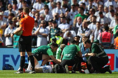 Leeds United takımından Daniel James, 26 Mayıs 2024 'te Wembley Stadyumu' nda oynanan Sky Bet play-off final maçında tıbbi tedavi gördü. 