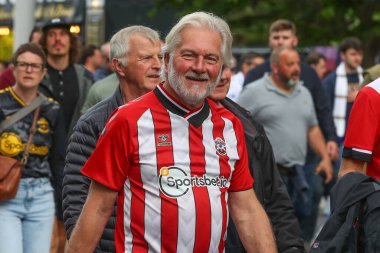 Southampton taraftarları Wembley 'e 26 Mayıs 2024' te Wembley Stadyumu 'nda Leeds United ve Southampton maçında geldiler. 