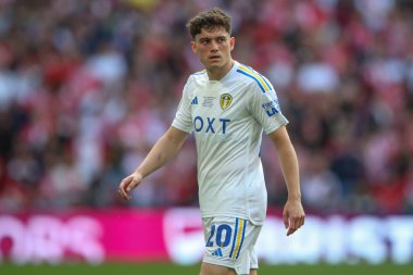 Leeds United takımından Crysencio Summerville 26 Mayıs 2024 'te Wembley Stadyumu' nda Leeds United ve Southampton arasında oynanan final maçında 