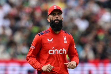 Vitality T20 Uluslararası Serisi sırasında İngiliz Moeen Ali Edgbaston, Birmingham, İngiltere 'de Pakistan' a karşı İngiltere maçı, 25 Mayıs 2024  