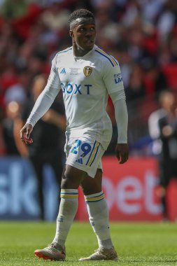 Leeds United takımından Wilfried Gnonto 26 Mayıs 2024 'te Wembley Stadyumu' nda Leeds United ile Southampton arasındaki play-off final maçında 