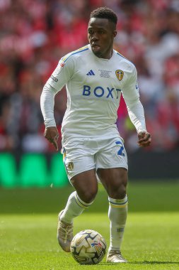 Leeds United takımından Wilfried Gnonto 26 Mayıs 2024 'te Wembley Stadyumu' nda Leeds United ile Southampton arasındaki play-off final maçında 