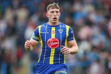 Warrington Wolves 'tan Matty Nicholson, Betfred Süper Lig 13. Raundunda Warrington Wolves, Wigan Warriors' a karşı Halliwell Jones Stadyumu, Warrington, 1 Haziran 2024