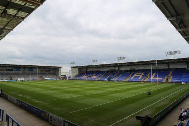 Warrington Wolves 'un evindeki Halliwell Jones Stadyumu' nun genel görünümü, Betfred Süper Lig 13. Raundu öncesinde Warrington Wolves Wigan Warriors 'a karşı Halliwell Jones Stadyumu, Warrington, 1 Haziran 2024
