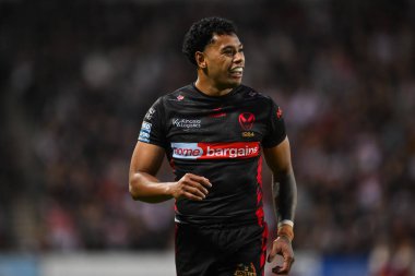 St. Helens 'ten Waqa Blake, Betfred Süper Lig 13. Raundu' nda St Helens 'e karşı Catalans Dragons maçı sırasında 31 Mayıs 2024' te St Helens, İngiltere 'deki Wicked Stadyumu' nda oynandı.