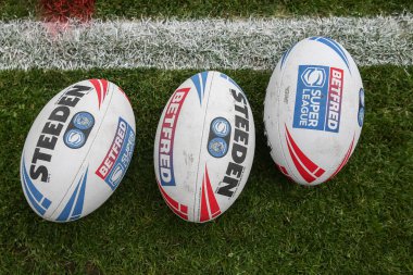 Maç topu, 1 Haziran 2024 'te Warrington, Warrington' daki Halliwell Jones Stadyumu 'nda oynanan 13.