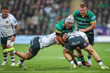 Northampton Saints 'ten Curtis Langdon 31 Mayıs 2024' te Franklin 's Gardens, Northampton' daki Cinch Stadyumu 'nda oynanan Gallagher Premiership Play-off Northampton Saints-Saints maçında sakatlandı.