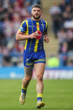 Connor Wrench of Warrington Wolves during the Betfred Super League Round 13 match Warrington Wolves vs Wigan Warriors at Halliwell Jones Stadium, Warrington, United Kingdom, 1st June 2024 clipart