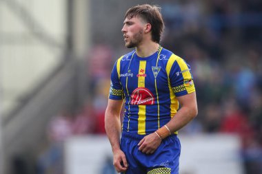 Warrington Wolves 'tan Adam Holroyd, Betfred Süper Lig 13. Raundunda Warrington Wolves, Wigan Warriors' a karşı Halliwell Jones Stadyumu, Warrington, İngiltere, 1 Haziran 2024