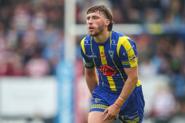 Warrington Wolves 'tan Adam Holroyd, Betfred Süper Lig 13. Raundunda Warrington Wolves, Wigan Warriors' a karşı Halliwell Jones Stadyumu, Warrington, İngiltere, 1 Haziran 2024