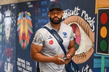 Warrington Wolves takımından Zane Musgrove, 1 Haziran 2024 'te Warrington Jones Stadyumu' nda oynanan 13.