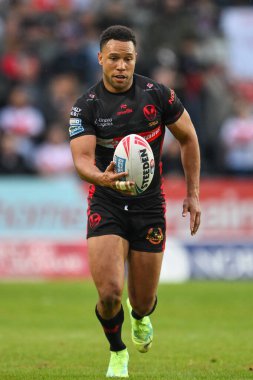 St. Helens 'den Moses Mbye, 31 Mayıs 2024' te St Helens 'in Wicked Stadyumu' nda oynanan 13.