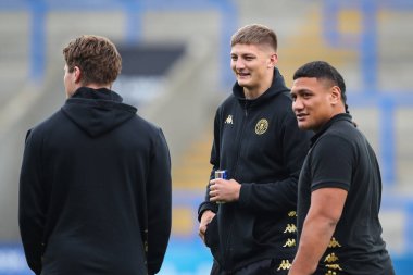 Wigan Warriors 'dan Sam Walters, 1 Haziran 2024' te İngiltere 'nin Warrington şehrindeki Halliwell Jones Stadyumu' nda oynanan 13.