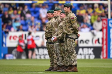 13. Betfred Süper Lig karşılaşmasında Warrington Wolves, Wigan Warriors 'a karşı Halliwell Jones Stadyumu, Warrington, 1 Haziran 2024