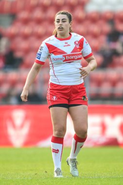 St Helens Bayanlar Süper Ligi müsabakası sırasında St Helens - Wigan Warriors maçı sırasında St Helens Stadyumu, St Helens, Birleşik Krallık, 31 Mayıs 2024