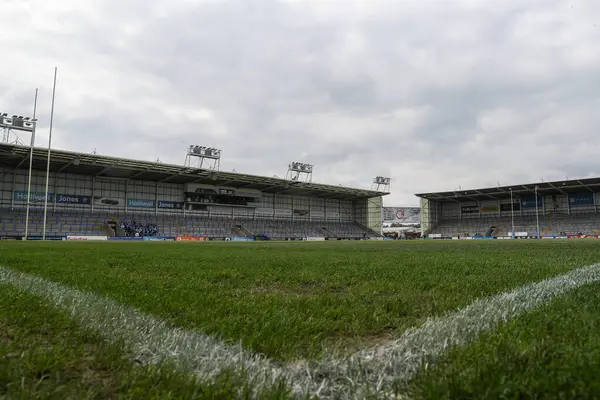 Warrington Wolves 'un evindeki Halliwell Jones Stadyumu' nun genel görünümü, Betfred Süper Lig 13. Raundu öncesinde Warrington Wolves Wigan Warriors 'a karşı Halliwell Jones Stadyumu, Warrington, 1 Haziran 2024