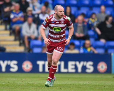 Wigan Warriors takımından Liam Marshall, 13. Betfred Süper Lig karşılaşmasında Warrington Wolves, Wigan Warriors 'a karşı Halliwell Jones Stadyumu, Warrington, 1 Haziran 2024