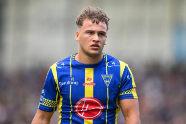 Warrington Wolves 'tan Cai Taylor-Wray Betfred Süper Lig 13. Raundu' nda Warrington Wolves ile Wigan Warriors maçı sırasında Halliwell Jones Stadyumu, Warrington, İngiltere, 1 Haziran 2024