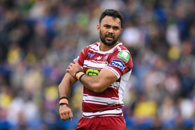 Bevan French of Wigan Warriors, Betfred Süper Lig 13. Raundu 'nda Warrington Wolves Wigan Warriors' a karşı Halliwell Jones Stadyumu, Warrington, 1 Haziran 2024