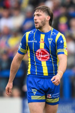 Warrington Wolves 'tan Adam Holroyd, Betfred Süper Lig 13. Raundunda Warrington Wolves, Wigan Warriors' a karşı Halliwell Jones Stadyumu, Warrington, İngiltere, 1 Haziran 2024