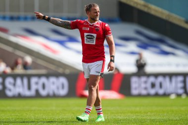 Salford Red Devils 'den Chris Hankinson Betfred Süper Lig 13. Raundunda Salford Red Devils, Londra Broncos' a karşı Salford Community Stadyumu, Eccles, 2 Haziran 2024