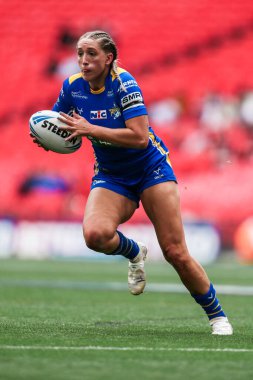 8 Haziran 2024 'te Wembley Stadyumu' nda oynanan Betfred Kadınlar Kupası final maçı sırasında Leeds Rhinos, St Helens 'e karşı. 