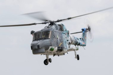 Marinefliegergerchwader 5 Donanma Hava Kuvvetleri Alman Donanması 'ndan Süper Lynx Mk88A, NATO Kaplan Buluşması sırasında AB, Jagel, Almanya' nın kuzeyinde, 7 Haziran 2024