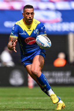 Warrington Wolves 'tan Paul Vaughan, 8 Haziran 2024' te Wembley Stadyumu 'nda oynanan Warrington Wolves vs Wigan Warriors final karşılaşmasında sahada. 