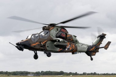 Eurocopter Tiger of Escadrille d 'Hlicoptres de Reconnaissance et d' Attaque n3 Arme de terre French Army, NATO Tiger Meet Spotters 2 gününde AB, Jagel, Almanya 'nın kuzeyinde, 10 Haziran 2024