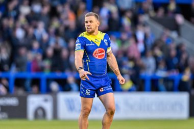 Warrington Wolves 'tan Matt Dufty 14. Betfred Süper Lig karşılaşmasında Warrington Wolves, Salford Red Devils' e karşı Halliwell Jones Stadyumu, Warrington, Birleşik Krallık, 14 Haziran 2024 