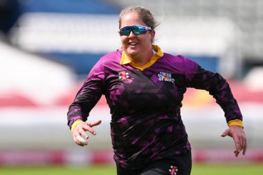 Central Sparks takımından Abbey Freeborn, 14 Haziran 2024 'te İngiltere' nin Edgbaston kentinde oynanan Central Sparks - Lancashire Thunder maçında görev başında. 