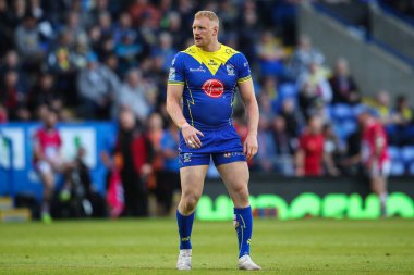 Warrington Wolves 'dan Joe Bullock 14. Betfred Süper Lig karşılaşmasında Warrington Wolves, Salford Red Devils' e karşı Halliwell Jones Stadyumu, Warrington, Birleşik Krallık, 14 Haziran 2024 