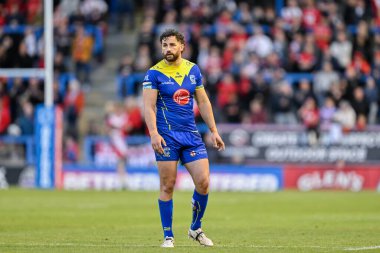 Warrington Wolves 'tan Toby King 14. Betfred Süper Lig karşılaşmasında Warrington Wolves, Salford Red Devils' e karşı Halliwell Jones Stadyumu, Warrington, Birleşik Krallık, 14 Haziran 2024  