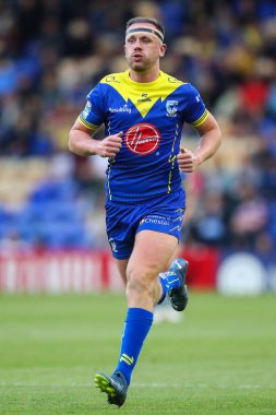 Warrington Wolves 'dan Ben Currie 14. Betfred Süper Lig karşılaşmasında Warrington Wolves, Salford Red Devils' e karşı Halliwell Jones Stadyumu, Warrington, Birleşik Krallık, 14 Haziran 2024 