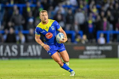 Warrington Wolves takımından Josh Drinkwater, 14 Haziran 2024 'te Halliwell Jones Stadyumu, Warrington, İngiltere' de oynanan 14. 