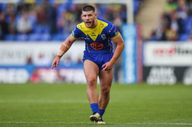 Warrington Wolves 'dan Danny Walker 14. Betfred Süper Lig karşılaşmasında Warrington Wolves, Salford Red Devils' e karşı Halliwell Jones Stadyumu, Warrington, Birleşik Krallık, 14 Haziran 2024 