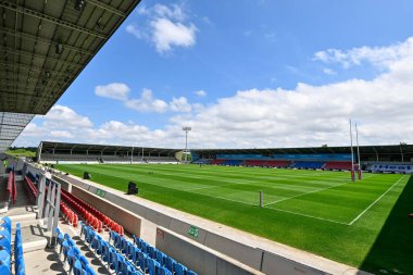 Salford Community Stadyumu 'nun genel görünümü Betfred Süper Lig 15. Raundu öncesinde Salford Red Devils St. Helens' e karşı Salford Community Stadyumu, Eccles, İngiltere, 23 Haziran 2024 