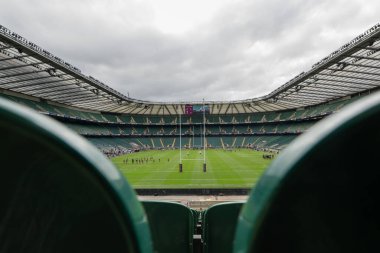 Twickenham Stadyumu 'nun genel görünümü, bugün Güney Afrika ile Galler arasında oynanan Qatar Airways Cup maçı sırasında, 22 Haziran 2024' te Twickenham, Twickenham Stadyumu 'nda Güney Afrika Galler' e karşı oynanan maçın yapılacağı yerdir. 