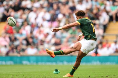 Jordan Hendrikse Güney Afrika, 22 Haziran 2024 'te Twickenham, Twickenham Stadyumu' nda oynanan Güney Afrika - Galler maçında penaltı attı. 