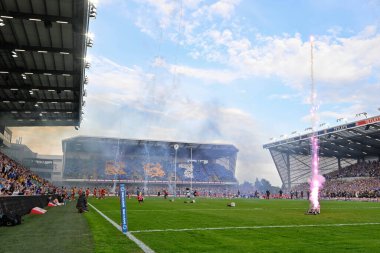 15. Betfred Süper Lig karşılaşması öncesinde Leeds Rhinos Leigh Leopards 'a karşı Headingley Stadyumu, Leeds, İngiltere 21 Haziran 2024 