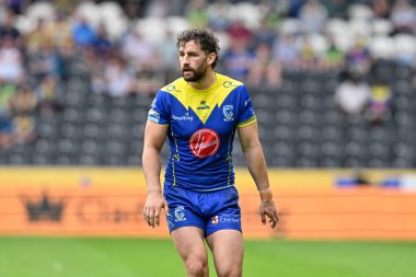 Toby King of Warrington Wolves during the Betfred Super League Round 15 match Hull FC vs Warrington Wolves at MKM Stadium, Hull, United Kingdom, 22nd June 2024  clipart