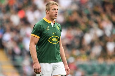 Pieter-Steph du Toit Güney Afrika Katar Havayolları Kupası maçı sırasında Twickenham Stadyumu, Twickenham, Birleşik Krallık, 22 Haziran 2024 