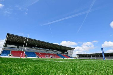 Salford Community Stadyumu 'nun genel görünümü Betfred Süper Lig 15. Raundu öncesinde Salford Red Devils St. Helens' e karşı Salford Community Stadyumu, Eccles, İngiltere, 23 Haziran 2024 