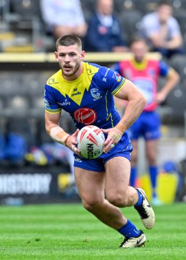 Warrington Wolves takımından Danny Walker, 22 Haziran 2024 'te MKM Stadyumu' nda oynanan 15. Betfred Süper Lig karşılaşmasında Hull FC, Warrington Wolves 'a karşı. 