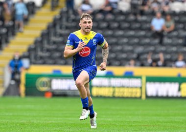 Warrington Wolves 'dan Sam Powell Betfred Süper Lig 15. Raundunda Hull FC, Warrington Wolves' a karşı MKM Stadyumu, Hull, Birleşik Krallık, 22 Haziran 2024 