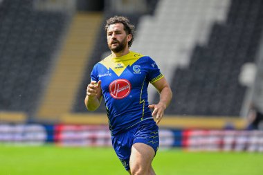 Toby King of Warrington Wolves, Betfred Süper Lig 15. Raundunda Hull FC, Warrington Wolves 'a karşı MKM Stadyumu, Hull, Birleşik Krallık, 22 Haziran 2024 