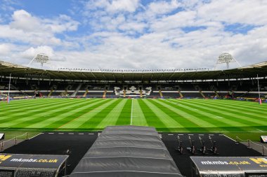 Betfred Süper Lig 15. Raundu öncesinde MKM Stadyumu 'nun genel görüntüsü Hull FC vs Warrington Wolves' a karşı 22 Haziran 2024 'te MKM Stadyumu' nda oynanacak. 